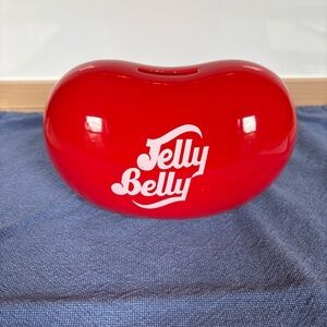 Vintage Jelly Belly Red Ceramic Bean Coin Bank 2012